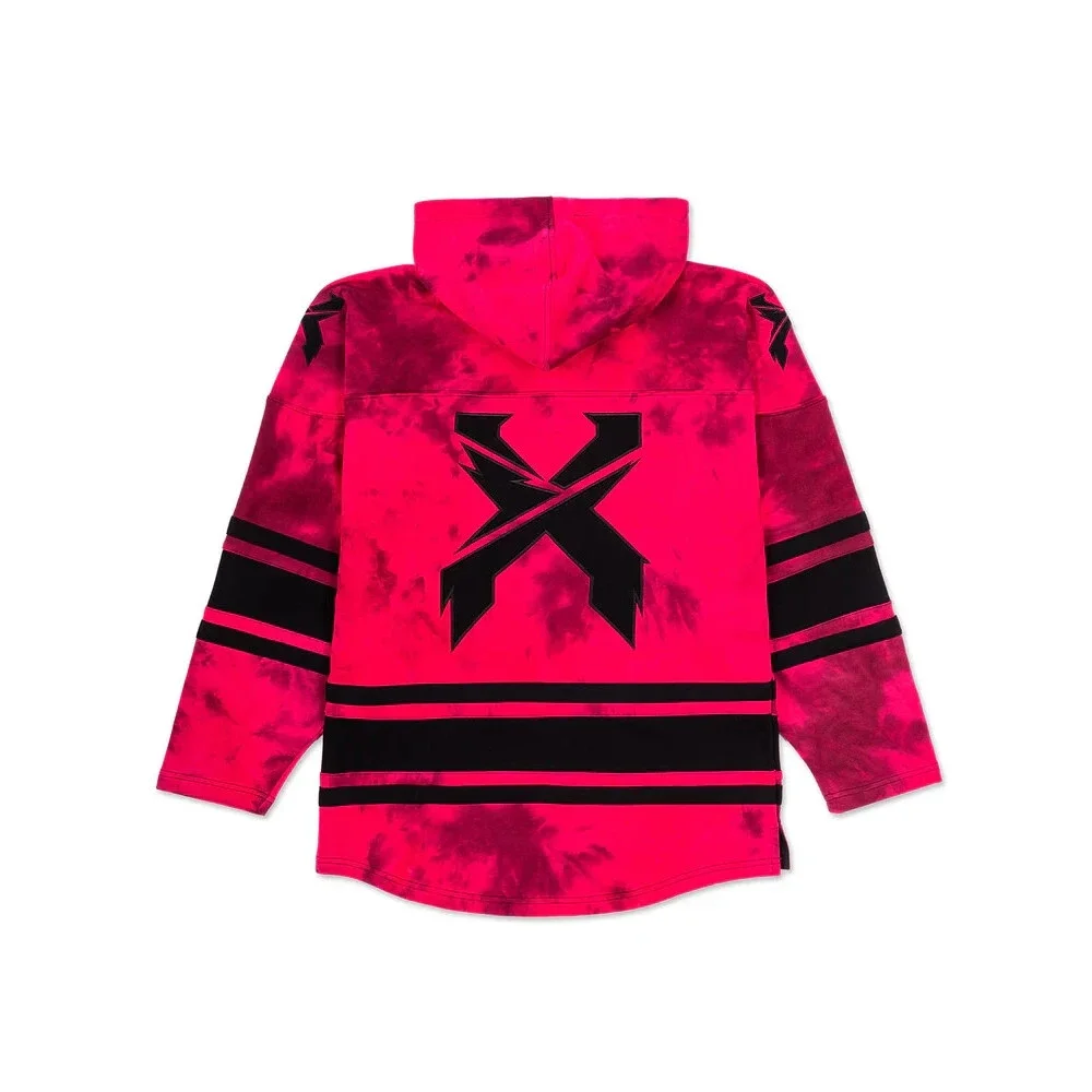 Excision Pink Tie Dye Lacer Hoodie Medium | EDM & Rave